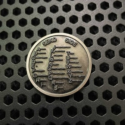 New CW Training Coin Morse Code Training Coin Amateur Radio Novice Key PracticVT