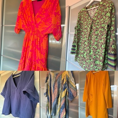 Tunika Kleid Pink Orange Neu Gelb Alba Moda Zanzea Oversize 5 T. Paket 44 46 XL