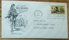 USA FDC SC #1330 DAVY CROCKETT 1967 Artmaster Cachet.