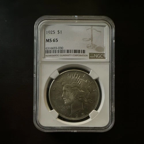 1925 Peace Dollar NGC MS 65 $1 Silver Coin Philadelphia
