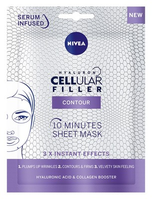 9005800315478 Nivea Hyaluron Cellular Filler Contour 10-minutowa maska w płachci