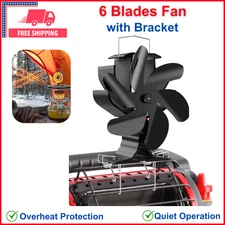 Heat Powered Wood Stove Fan 6 Blades Silent Fireplace Fan For Pellet Wood Burner