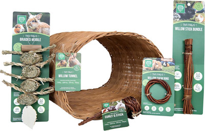 Tiny Paws Willow Play Pack, for Guinea Pig, Rabbit, Bunny, Toys, Hideout Tunnel,