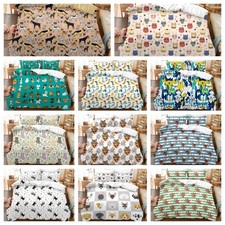 3D Animal Head Pattern Cartoon Quilt Cover Duvet Cover Comforter set