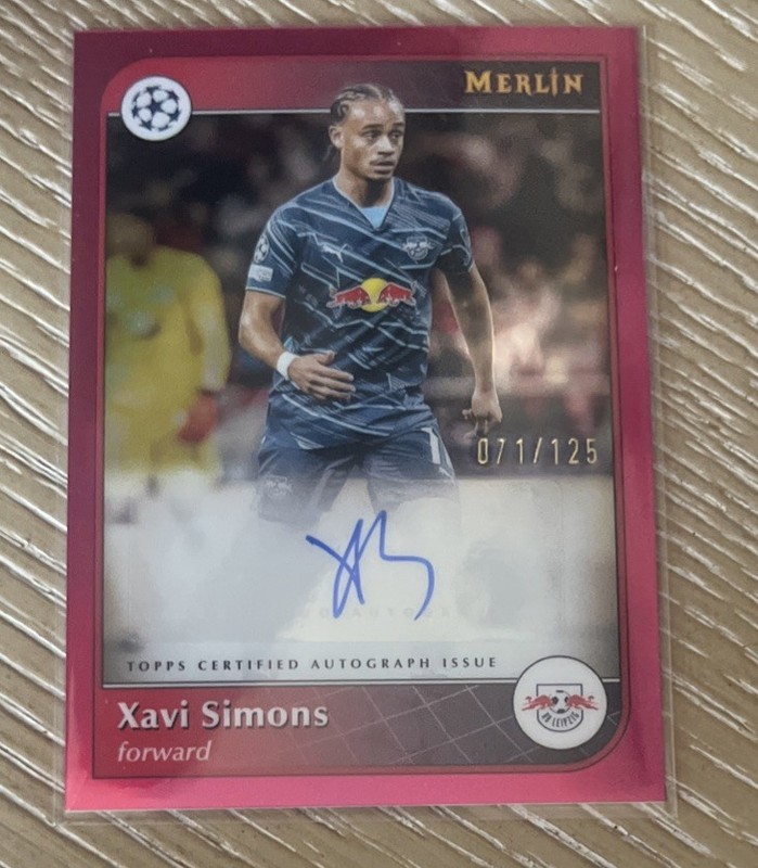 Merlin Xavi Simmons 2025 Pink Autograph /125 RB Leipzig