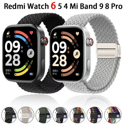 Magnetic Braided Nylon Loop Band for Xiaomi Redmi Watch 6 5 4 Mi 9 8 Pro Strap 