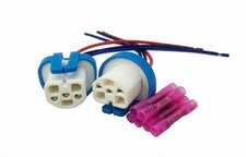 2Pcs 9007 9004 HB1 HB5 Ceramic Headlight Connector Pigtail  3-wire male pigt...