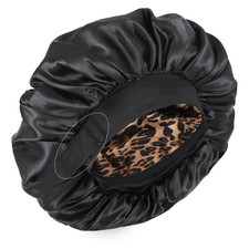 Silk Bonnet for Sleeping Double Layer Satin Bonnet Adjustable Bonnets for Black
