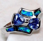 Australian Opal Inlay 925 Solid Genuine Sterling Silver Ring Sz 7 GA4-8 — photo 1