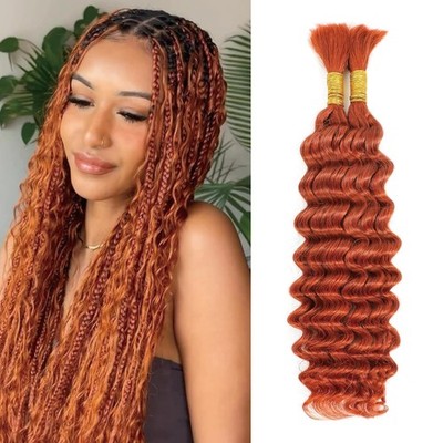 Leruikair Deep Wave Human Braiding Hair 50g Per Bundle 2 Pcs  display picture 3