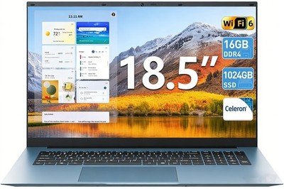 2026 NEU SGIN 18,5 Zoll-Laptop 16GB RAM 1TBGB SSD Intel I3 WiFi Bis zu 2,9GHz