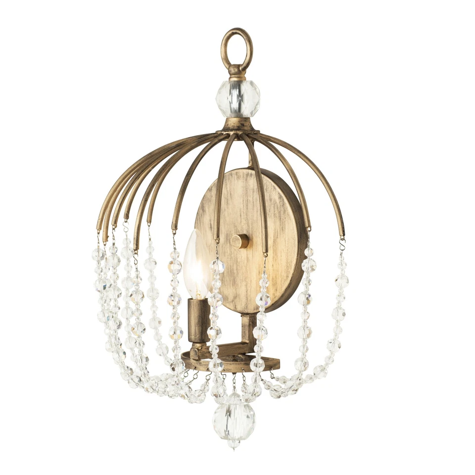 Varaluz 343W01 Voliere 17 英寸高壁灯 - 金色 — 第 3/4 张图片