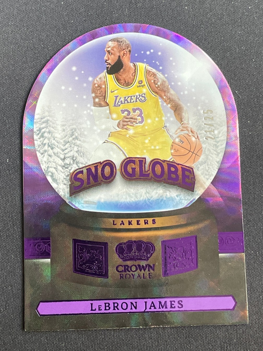 LeBron James 2023-24 Panini Crown Royale Sno Globe Purple /25 #12