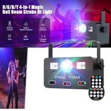 4-in-1 RGBY 4-in-1 Magic Ball Laser Strobe DJ Light With Red&Green Patterns