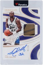 Karl Malone Jazz Signed 2023-24 Panini Immaculate Collection #SNS-KMA #5/10 Card