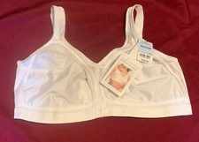 NWT Vtg Adonna Bra 44D White Wireless Lightly Made in USA