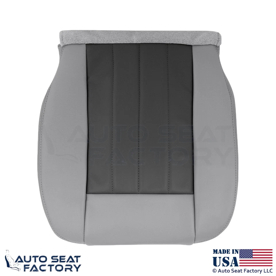 Fundas de asiento delanteras inferiores grises de cuero genuino para Dodge Durango 2004-2006 Foto 2 de 4