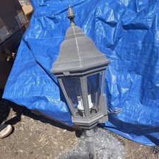 Hinkley Outdoor Wall Lantern grey 3-Light Hardwired Wall Mount Glass/Metal