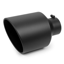 Exhaust Tip 5" Inlet to 10" Outlet, 15" Overall Length Black Coating Bolt On