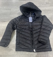 Image of JACK & JONES Boys Black Age 10 Years Puffer  Jacket Coat And Hero HOOD Hooded