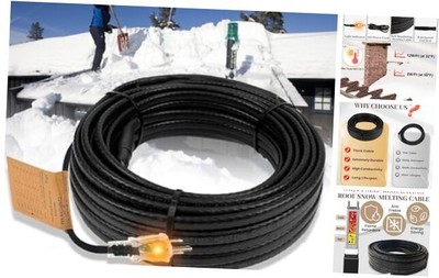  Gutter Heater for Roof Snow Melting, Self Regulating Heating Cable with 6 ft 