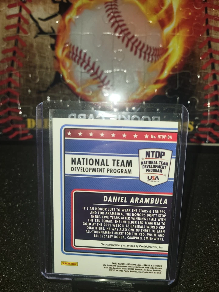2023 PANINI STARS AND STRIPES AUTO #NTDP-DA DANIEL ARAMBULA - Image 2 of 2