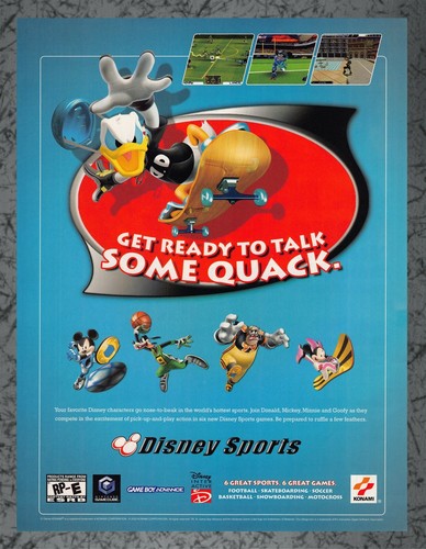 Disney Sports Nintendo GameCube - Printwerbung Original Art 7,75x10,50