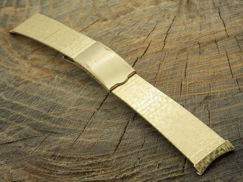 Speidel Deployment Clasp Gold Filled Vintage 1970's 19mm NOS Unused Watch Band - Picture 2 of 7