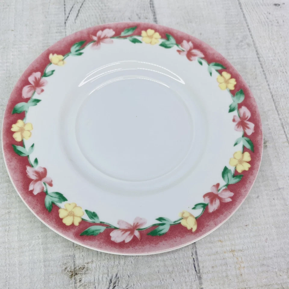 Juego de 4 platillos redondos banda floral rosa Pfaltzgraff Atmoshere GRANDMA'S KITCHEN Foto 4 de 4