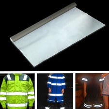1M 1M Silver Reflective Fabric Tape Safty Strip Sew On Material 20"x20"