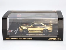 Inno64 1:64 Nissan GT-R R34 Nismo R-Tune Gold Chrome Hobby Expo CHINA 2023