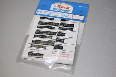 Roco 1887 Fahrzeugkennzeichen Spur H0 OVP