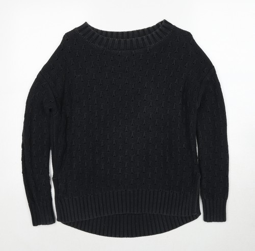 Gap Womens Black Round Neck Cotton Blend Jumper Size XS - Picture 1 of 10