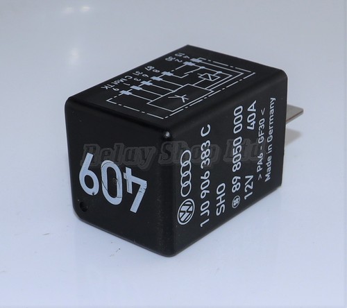 Audi & VW 8-Pin Fuel Pump Black Relay (No. 409) 1J0906383B SHO 898003000 40A - Picture 12 of 12