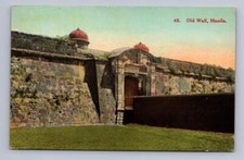 Old City Walls MANILA Philippines Antique Denniston's Postcard ~1910s