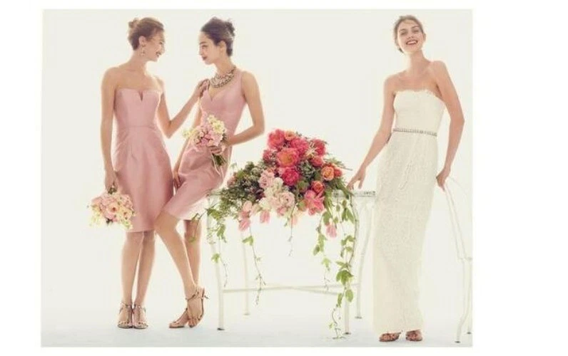 J. Vestido de novia Crew marfil encaje pestañas sin tirantes talla 10 nuevo con etiquetas Foto 3 de 4