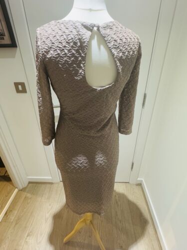 Classy Reiss 'Tatiana' Putty Gold Shimmer Dress UK size 10 | Stunning RRP £150 - Picture 10 of 15