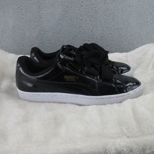 Puma Basket Sneaker Shoes Womens 11 Black Ref...