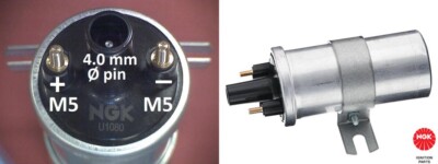 Bobina De Encendido NGK 48343 - Para Vehículos Con Distribuidor, Conexión M4, 1 Entrada/salida