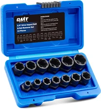 Orion Motor Tech Impact Nut and Bolt Extraction Tool Set, Rusted Damaged Strippe