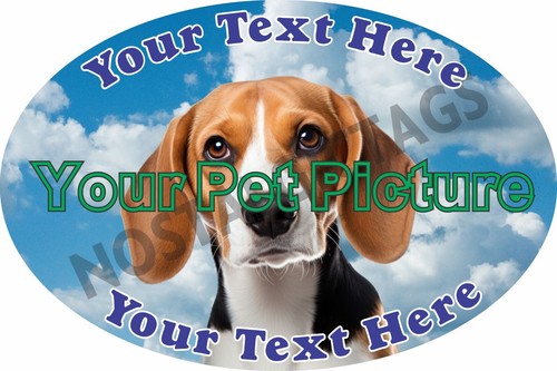 YOUR DOG PET PHOTO PICTURE PERSONALIZE CUSTOM LOVE MEMORY ASSORTED DECAL STICKER - Foto 14 di 14