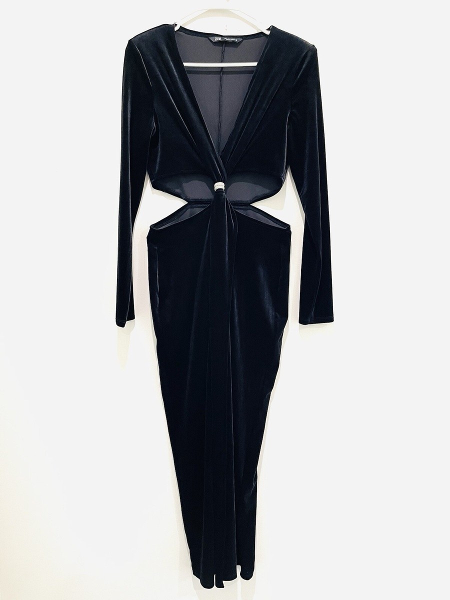 velvet black dress zara Mini ZARA NEW WOMAN SS23 BLACK