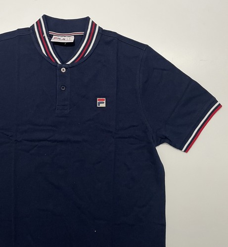 FILA Men's Volley Baseball Collar Polo Shirt Short Sleeve Cotton Jersey XS-4XL - Picture 19 of 37