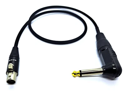 KABELBETRIEB Mini XLR-TQG-Femmina 3 poli su jack angolare 6,35 mono in vers. Lunghezze