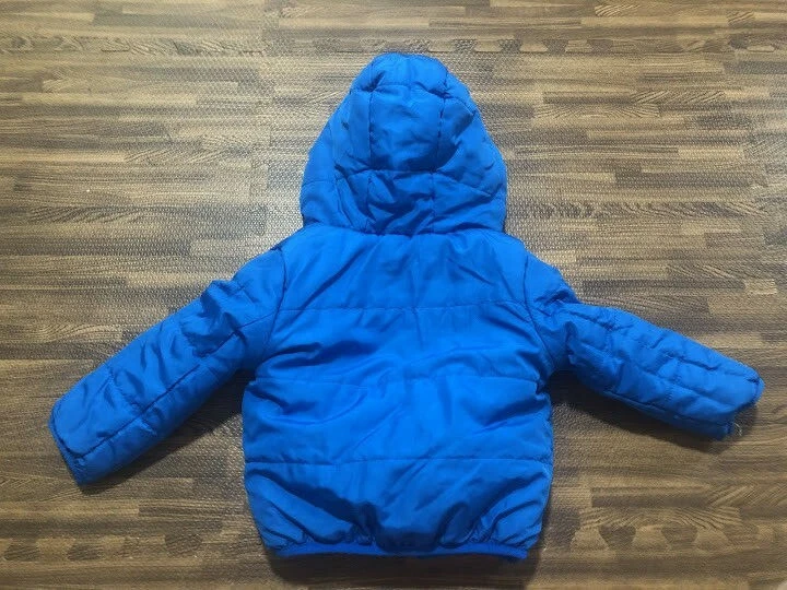 Chaqueta reversible con capucha gris/azul ZeroXposur para niños pequeños talla 18M Foto 3 de 4