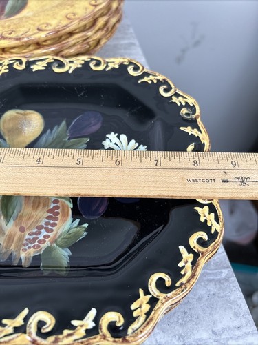 Raymond Waites Pompeii by Certified International Corp. Set 13 Pieces Black/Gold - Picture 3 of 14