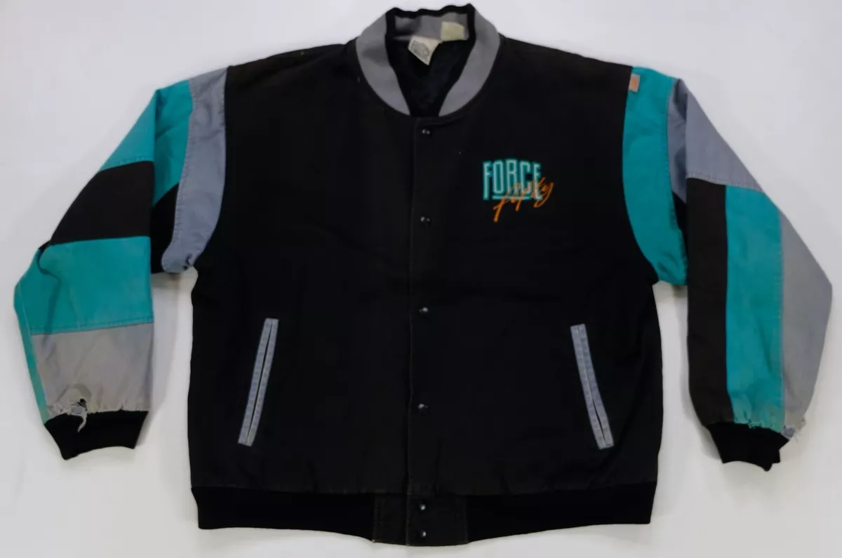 Rare Vintage NIKE Force Fifty Spell Out Color Block Varsity Jacket 80s 90s Air