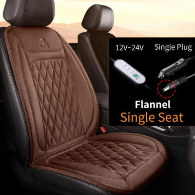 2PCS Heated Car Seat Cover 30' Fast Heating 12V-24V Heating Car Seat Cushion Universal Three Gears Car Heater Thicken for Winter - 34