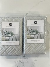 Hotel Collection Layered Frame Quilted Pillow Shams (TWO) Standard NEW