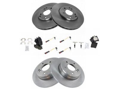 For 2003-2005 Mercedes CLK320 Brake Pad Rotor and Wear Sensor Kit 42368MYGJ